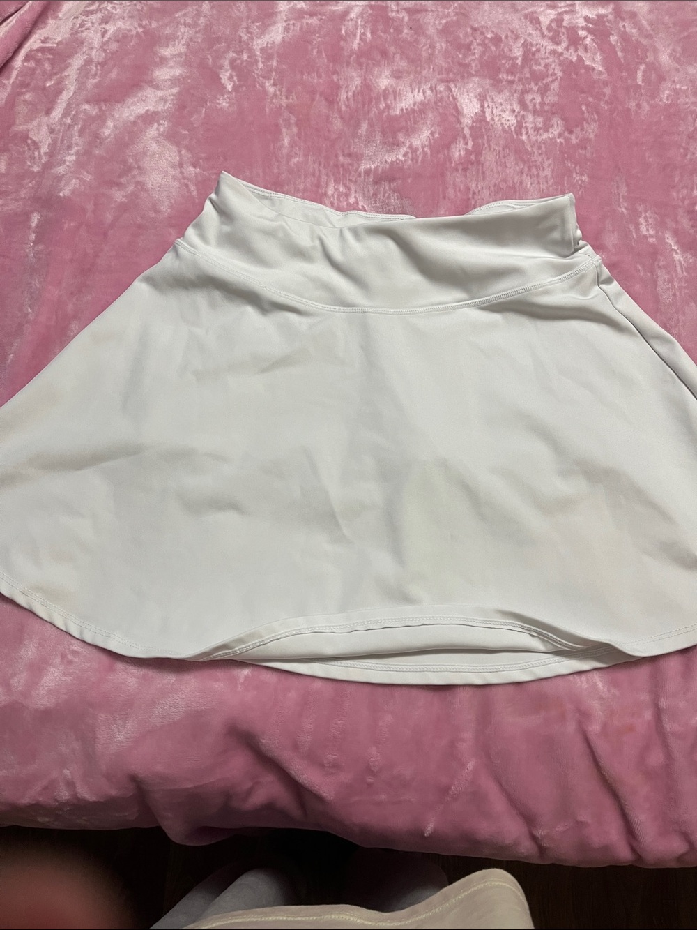 Daisy Fuentes White Asymmetrical Athletic Skort